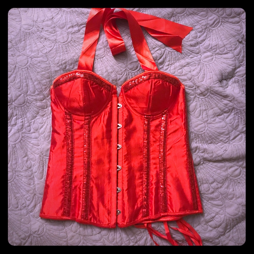 Red Sequin Corset